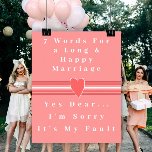 7 Mots Pour Un Mariage Long Et Heureux - Affiche (Créateur téléchargé)