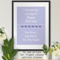 7 Mots Pour Un Mariage Long Et Heureux - Affiche