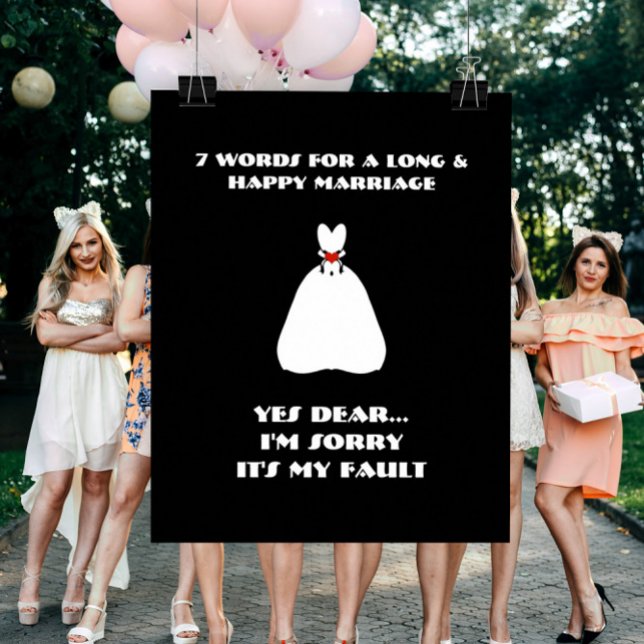 7 Mots Pour Un Mariage Long Et Heureux - Affiche (Créateur téléchargé)
