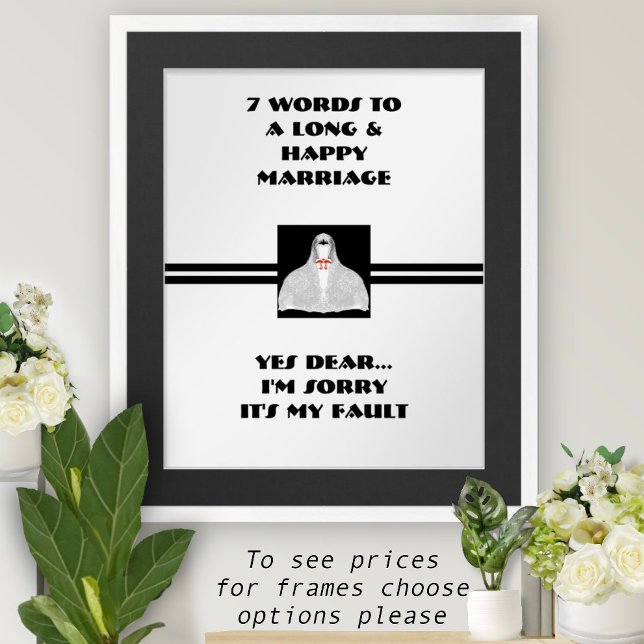 7 Mots Pour Un Mariage Long Et Heureux - Affiche (Créateur téléchargé)