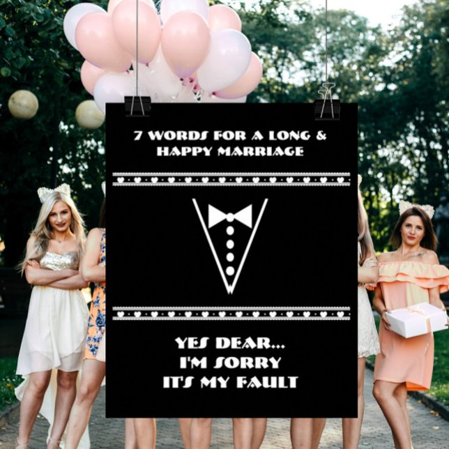 7 Mots Pour Un Mariage Long Et Heureux - Affiche (Créateur téléchargé)