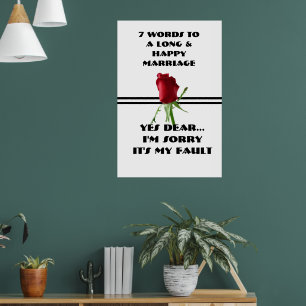 7 Mots Pour Un Mariage Long Et Heureux - Affiche