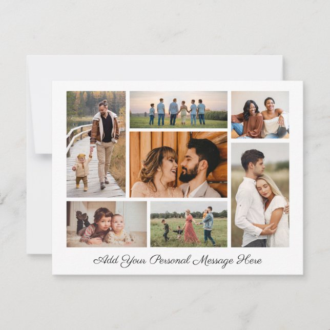 7 Photo Collage Ajoutez Votre Propre Carte De Voeu (Devant)