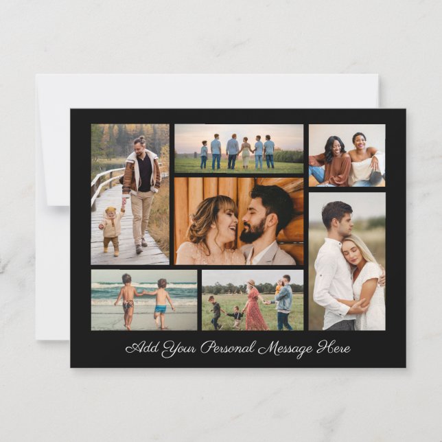 7 Photo Collage Ajoutez Votre Propre Carte De Voeu (Devant)