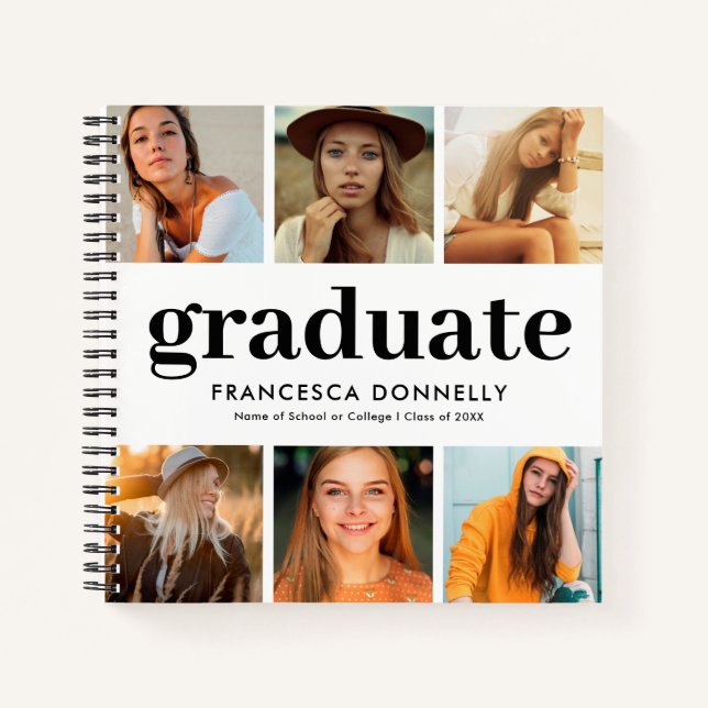 7 Photo Collage Moderne Graduation Livre d'or (Devant)