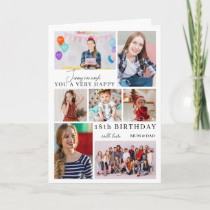 7 Photos Cartes Collage 18 Ans Anniversaire Tout Â