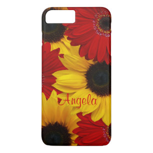 7 Plus Red Gerbera Daisy Yellow Sunflower iPhone 6 coque