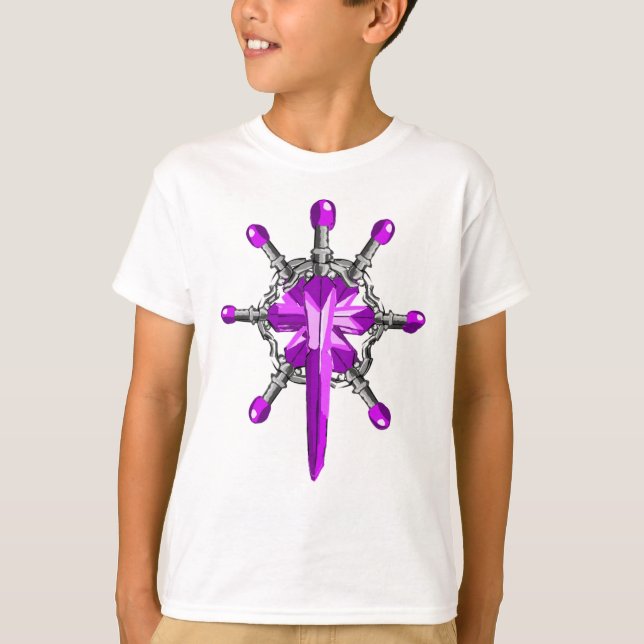 7 Purple Magic Sword Kids T-Shirt  (Devant)