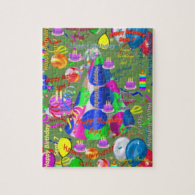 7 septembre Anniversaire Puzzle (Vertical)
