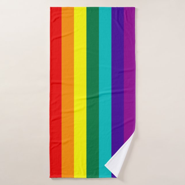 7 Stripes Rainbow Pride Flag (Serviette de bain)