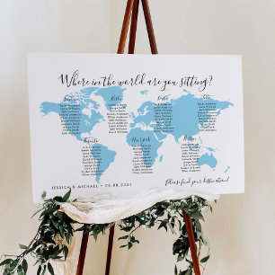 7 Tables Plan du Monde de Destination Tableau de S