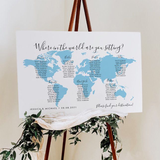 7 Tables Plan du Monde de Destination Tableau de S (Créateur téléchargé)