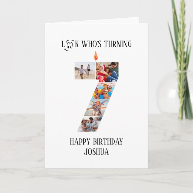 7e anniversaire Carte photo (Devant)