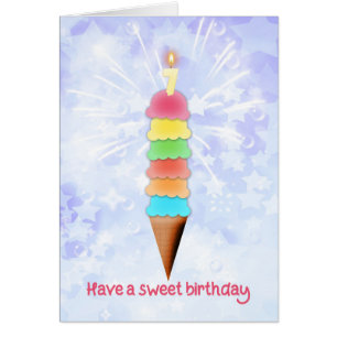 7e anniversaire Crème glacée géante