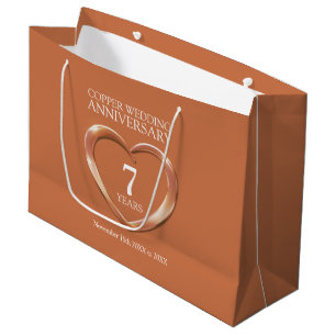 7e anniversaire mariage en cuivre photo grand sac
