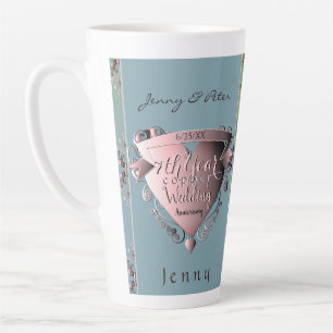 7e Emblème Coeur de cuivre Latte Mug
