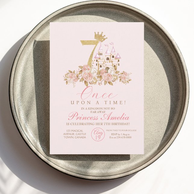 7e Invitation d'anniversaire de la petite princess (Créateur téléchargé)