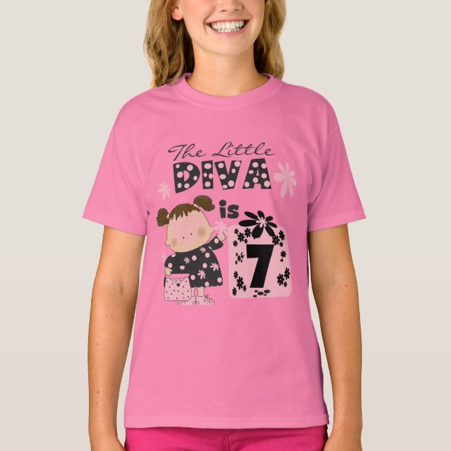 7èmes T-shirts et cadeaux d'anniversaire de petite (Devant)