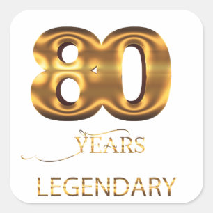 80 ans autocollant légendaire