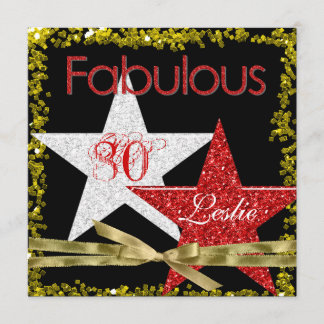 80 E ANNIVERSAIRE Invitation RED PARTIES SCINTILLA