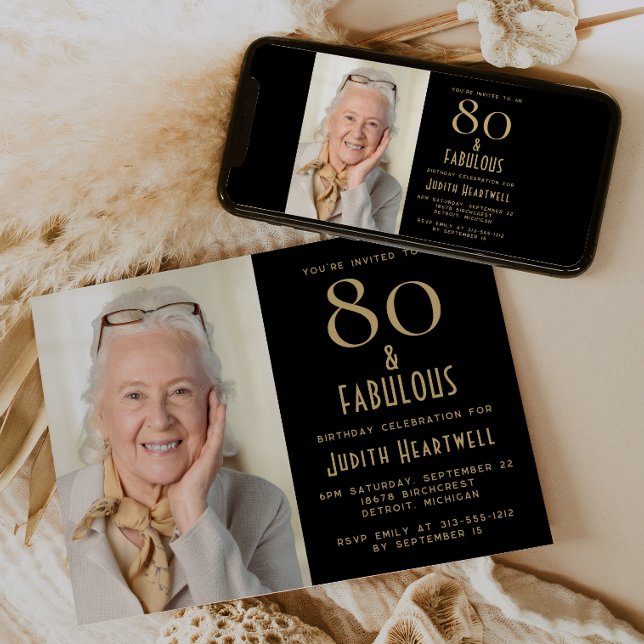 80 et Fabuleux | Invitation pour une fête d'annive (Créateur téléchargé)