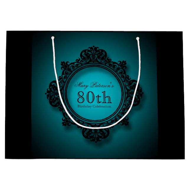 80e anniversaire de célébration Sac cadeau personn (Devant)