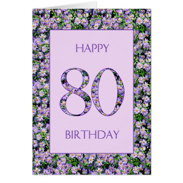 80e anniversaire de marguerites violettes (Devant)