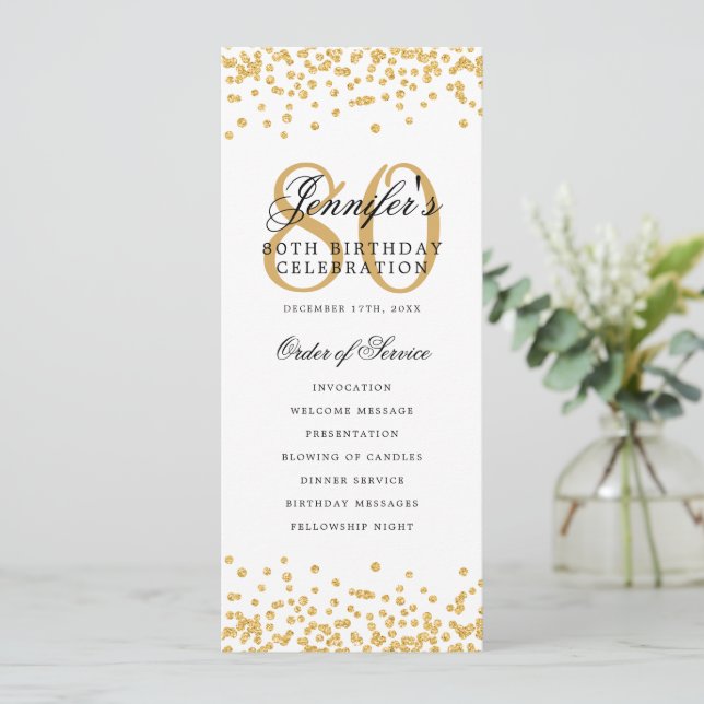 80e anniversaire du programme de fête Merci Gold (Debout devant)