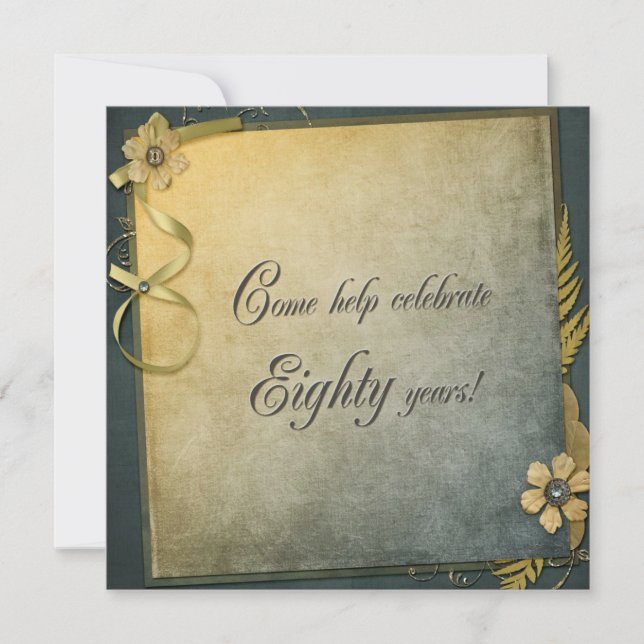 80e anniversaire Invitation (Devant)