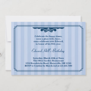80e anniversaire Invitation élégante
