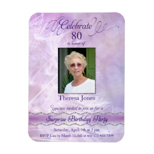 80e anniversaire Invitation Magnets de photos