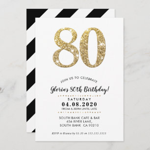 80E ANNIVERSAIRE INVITATION parties scintillant do