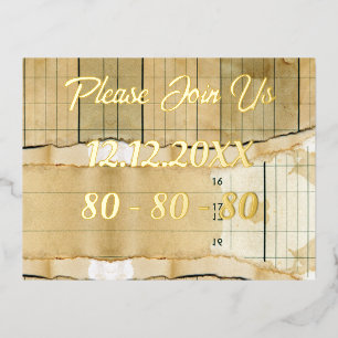 80e anniversaire Invitation personnalisée Stains d