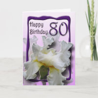 80e anniversaire Voeux Anniversaire Carte