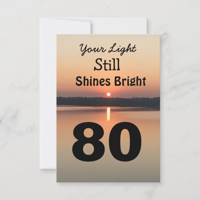 80e anniversaire Votre lumière brille un coucher d (Devant)