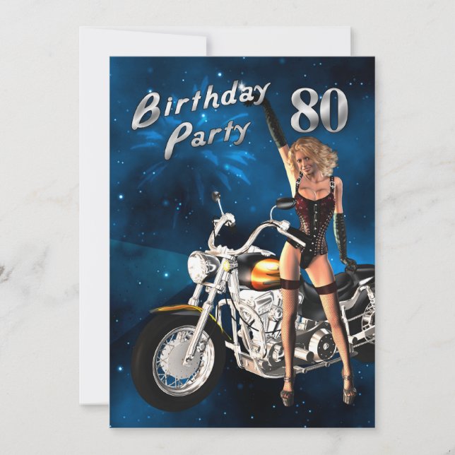 80e fête d'anniversaire Invitation (Devant)