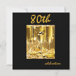 80e fête d'anniversaire Invitation personnalisée