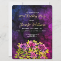 80ème anniversaire invitation thym