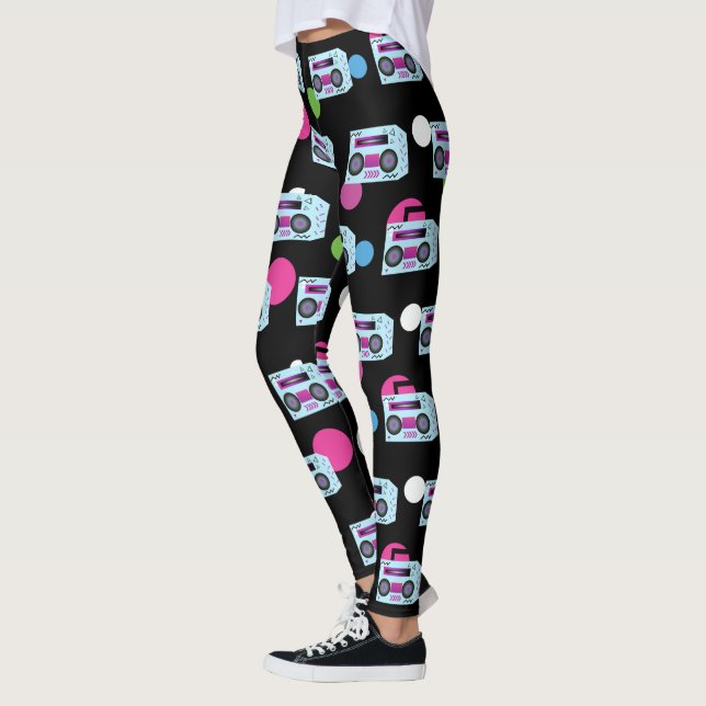 80s Costume Halloween Leggings (Gauche)