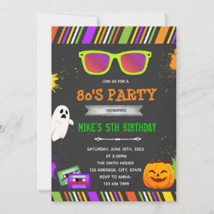 80s halloween invitation fête d'anniversaire