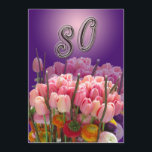 80th Birthday Party Invitation<br><div class="desc">An elegant floral party invitation to celebrate a 80th Birthday</div>