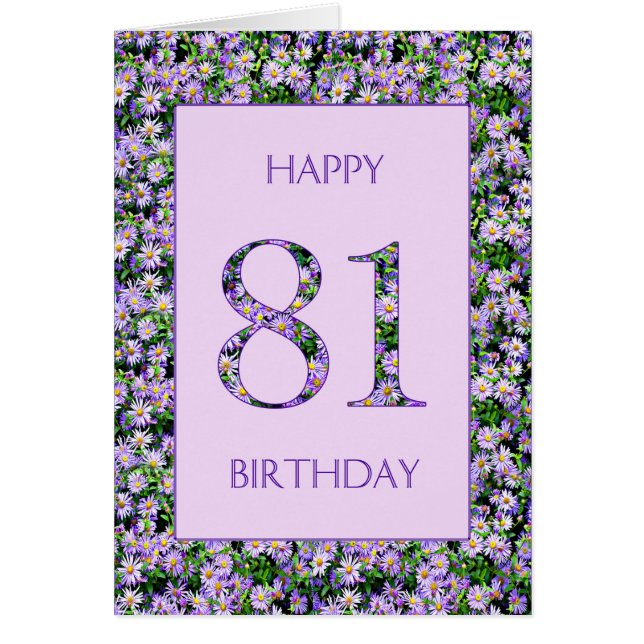 81e anniversaire de marguerites violettes (Devant)