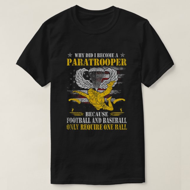 82e 101e T-shirt Jump du parachutiste aéroporté, V (Design devant)