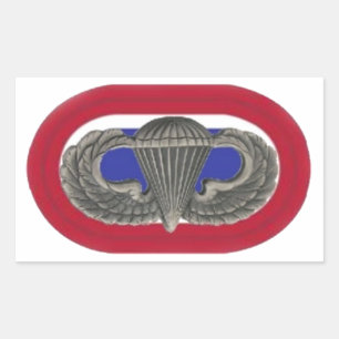 82E AIRBORNE JUMP WINGS/OVAL STICKERS