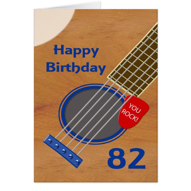 82e anniversaire Guitare Joueur Anniversaire (Devant)