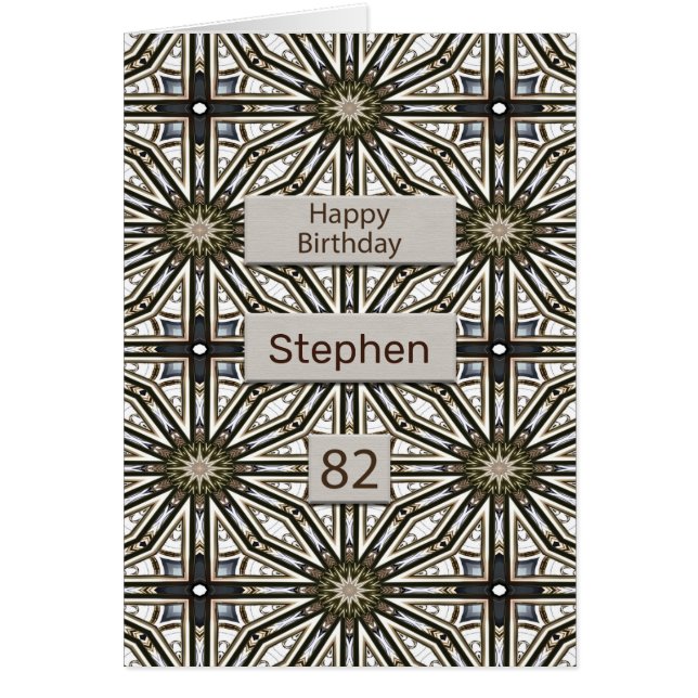 82e anniversaire Mandala Design Abstrait (Devant)
