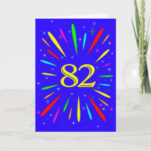 82e carte d'explosion d'anniversaire