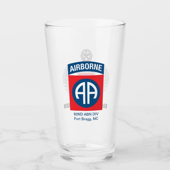 82e Division aéroportée Verre à bière (Devant)