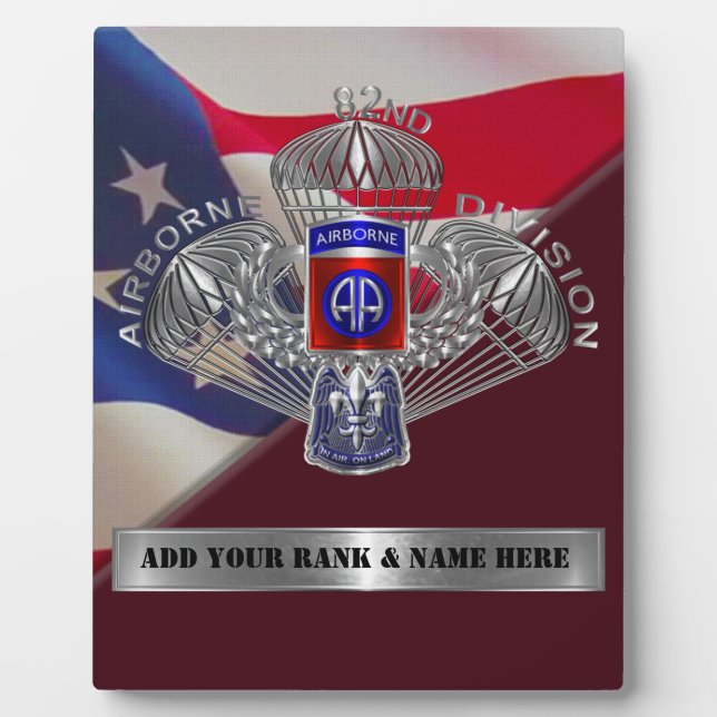 82e Plaque de la division aéroportée (Devant)