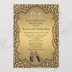 84e invitation anniversaire, numéros diamants, Che